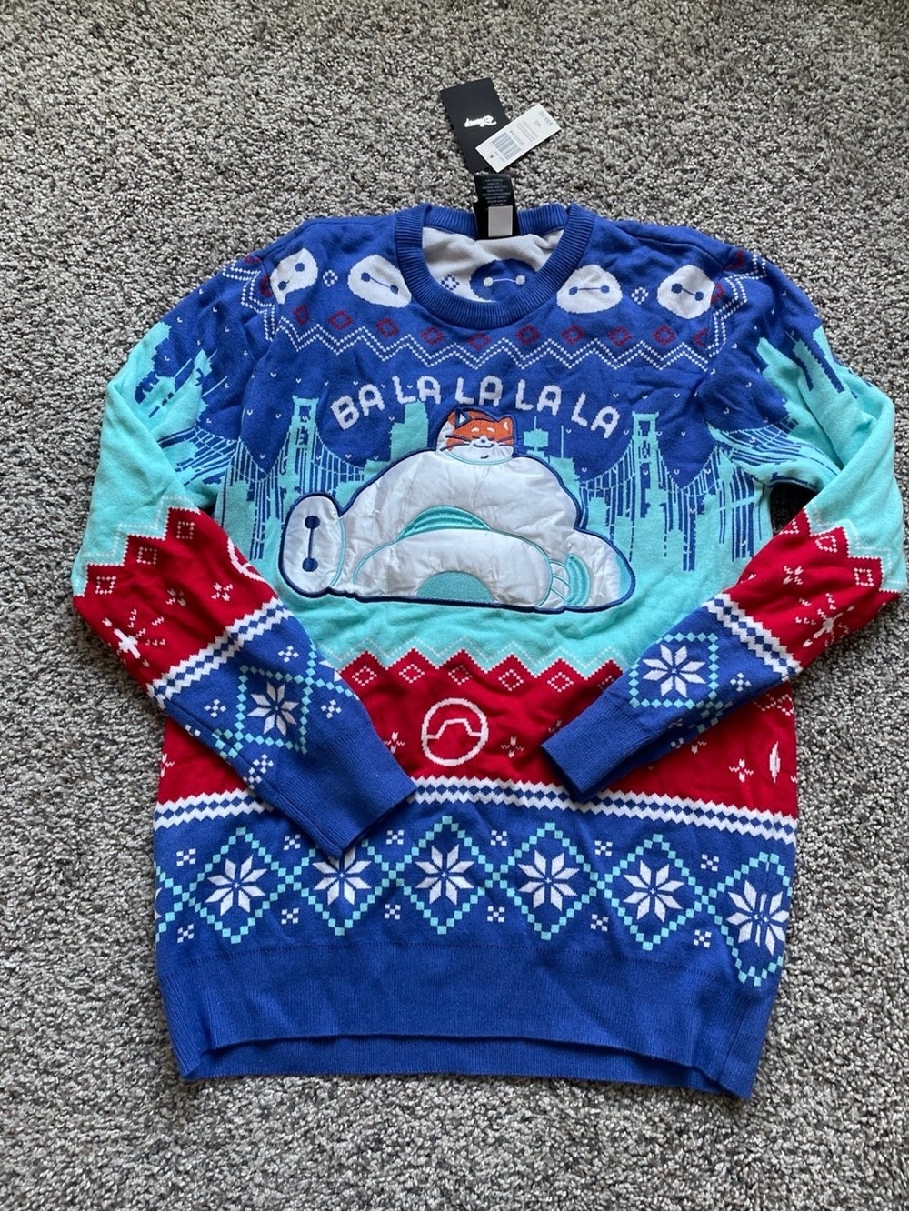 Disney Baymax Box Lunch Ugly Christmas Sweater M NWT